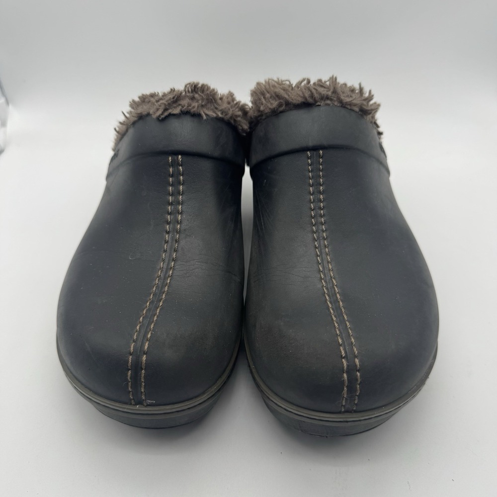 CROCS Women' Shoes COBBLER Eva Brown Faux Fur Lined Clogs‎ Mules Slides Sz 9 - Picture 2 of 5